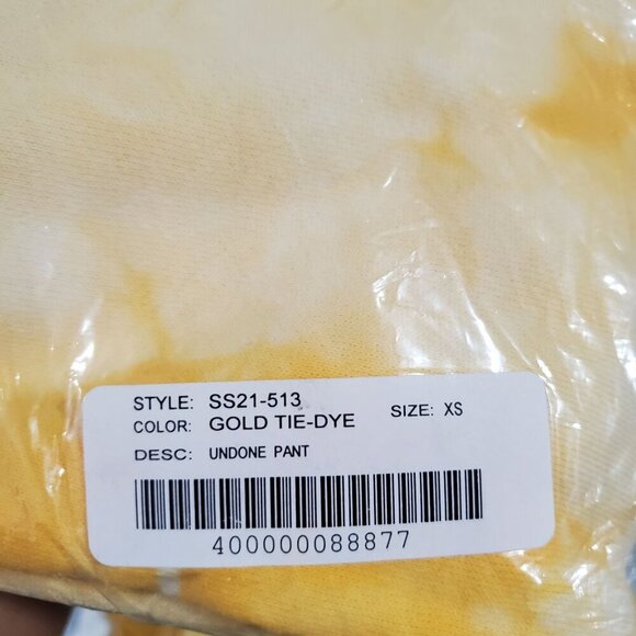 WARM FUN Penfield Aloha Gold Tie Dye Wide Leg Sweatpants Women Size XS NWT - Picture 6 of 12